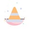 Alert, Cone, Construction, Road Abstract Flat Color Icon Template