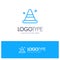 Alert, Cone, Construction, Road Blue outLine Logo with place for tagline