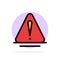 Alert, Danger, Warning, Logistic Abstract Circle Background Flat color Icon