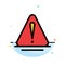 Alert, Danger, Warning, Logistic Abstract Flat Color Icon Template