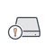 Alert disk drive hard storage icon