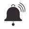 Alert icon, bell notification, attention danger exclamation mark precaution silhouette style design