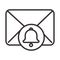Alert icon, email receiving alarm, attention danger exclamation mark precaution, line style design