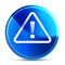 Alert icon glassy vibrant sky blue round button illustration