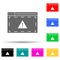 alert message multi color style icon. Simple glyph, flat vector of web development icons for ui and ux, website or mobile