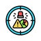 alert risk color icon vector illustration