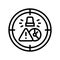 alert risk line icon vector illustration