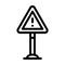 alert risk line icon vector illustration