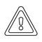 Alert triangle symbol icon