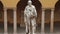 Alessandro Volta statue at University of Pavia, PV, Italy, tilt shot