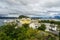 Alesund cityscape viewed from the Storhaugen park in Norway