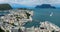 Alesund, Norway. Aerial View Of Alesund Skyline Cityscape. Historical Center In Island. Famous Norwegian Landmark And