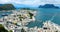Alesund, Norway. A Alesund Skyline Cityscape. Historical Center In Sunny Summer Day. Famous Norwegian Landmark And