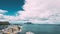 Alesund, Norway. Sunny Sky Above Alesund Islands. Famous Norwegian Landmark And Popular Destination. Top View. 4K