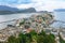 Alesund, Norway - town houses on sea front