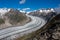 Aletsch glacier in the Alps, Switzerland