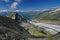Aletsch Glacier - glacier in the Alps mountains, landmark attraction in Switzerland