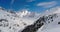 The Aletsch Glacier in the valley with the Wannenhorn in the Bernese Alps, Switzerland in winter