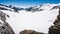 Aletschgletscher or Aletsch glacier - ice landscape in Swiss Alpine Regions, Jungfraujoch Station, the top of europe train station