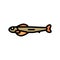 alevins salmon color icon vector illustration