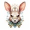 Alex Gross Rabbit Drawing: 8k Uhd, Extreme Details, Natural Color Design