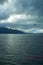 Alexander Archipelago, AK / United States - Sept. 12, 2012: A vertical view of the scenic Inside Passage, highlighting mountains,