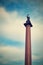 Alexander Column with an angel in St. Petersburg in retro style