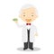 Alexander Fleming cartoon character. Vector Illustration.