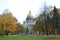 Alexander Garden and St.Isaacs Cathedral in autumn day.