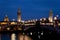 The Alexander III bridge at night. Paris, France