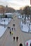 Alexanders garden and Moscow Kremlin. Color photo.