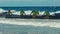 ALEXANDRA HEADLAND, QUEENSLAND, AUSTRALIA- APRIL 21, 2016: a surf boat crew on the sunshine coast