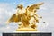 Alexandre III bridge golden statue in Paris