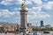 Alexandre III bridge on sunny summer day.