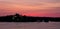 Alexandria Bay Sunset over Heart island with Boldt castle
