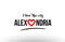 alexandria city name love heart visit tourism logo icon design