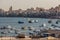 ALEXANDRIA, EGYPT - FEBRUARY 2, 2019: Boats in the Eastern Harbour in Alexandria, Egy