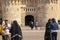 Alexandria - Egypt - October 08, 2020: Beautiful old Fortress entrance, Citadel of Qaitbay with many people. Crowded