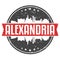 Alexandria Egypt Round Travel Stamp. Icon Skyline City Design. Seal Tourism Seal Badge Illustration.