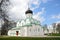 Alexandrov, Russia,May,02,2014, Russian scene: People walking near Troitsky cathedral in Aleksandrovskaya Sloboda