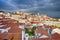 Alfama District in Lisbon in Portugal With Townscape Scenery Made During a Blur Hour