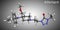 Alfentanil molecule. It is a potent short-acting synthetic opioid analgesic drug for anaesthesia in surgery. Molecule model