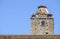 Alfiler tower, Gothic belfry adorned with glazed roof tiles, Trujillo, Spain