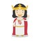 Alfonso X of Castile The Wise cartoon character. Vector Illustration