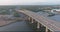 Alfred E. Driscoll Bridge across the River, connecting Sayreville and Woodbridge in New Jersey USA