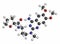 Alfuzosin benign prostate hyperplasia BPH drug molecule. Atoms are represented as spheres with conventional color coding:.