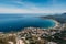 Algajola village and beach in Balagne region of Corsica