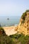 Algarve beach and a portuguese caravel