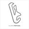 Algarve circuit, Portugal. Motorsport race track vector map