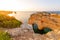 Algarve, Portugal. Praia da Marinha at sunrise